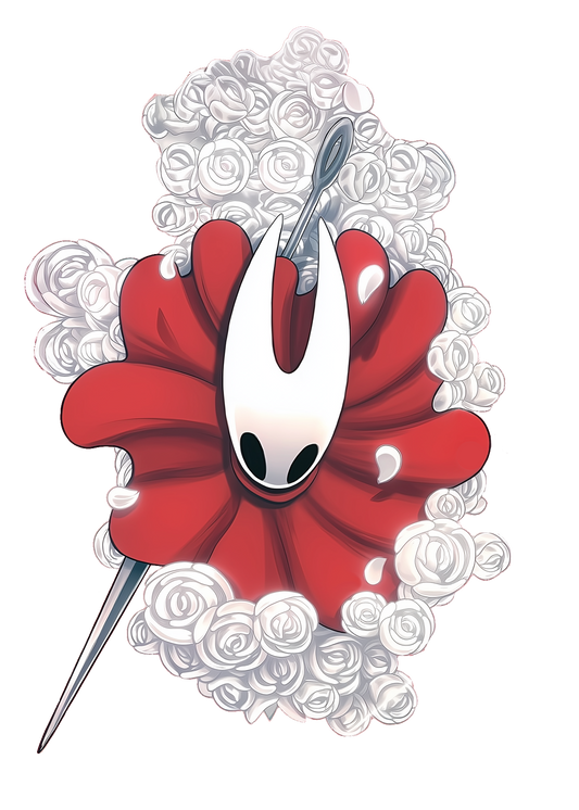 Silksong - Hornet in a Field of Roses